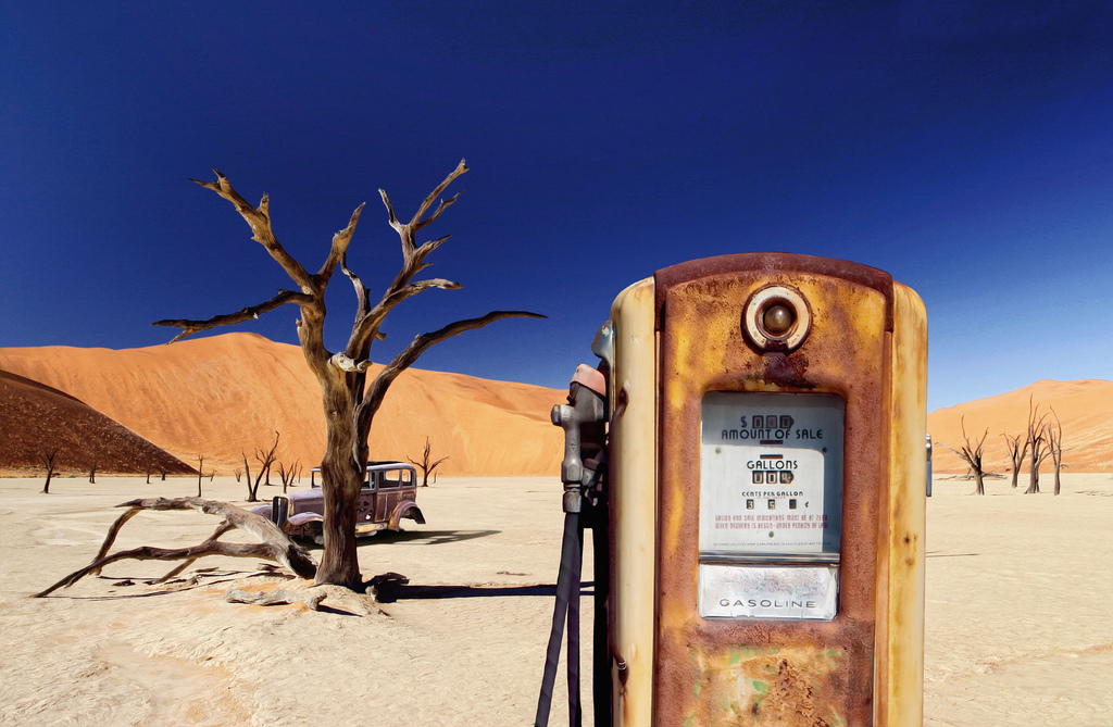 Desert Abandoned Gas Station Pump - David Blackwell