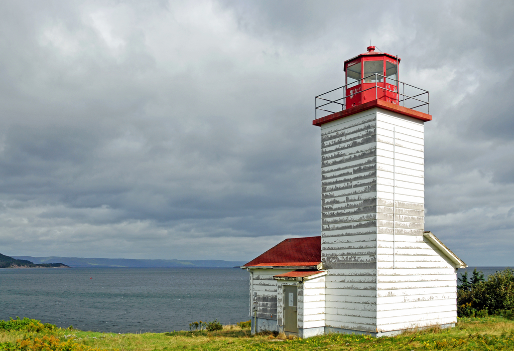 Black Rock Point Lighthouse on a cloudy day image