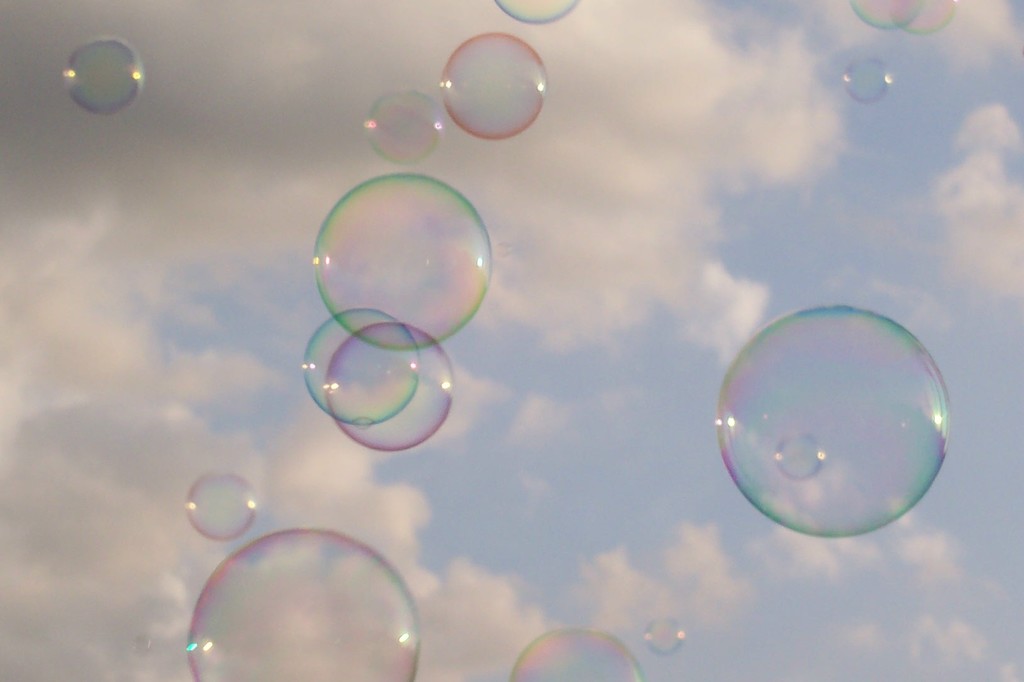bubbles against the sky