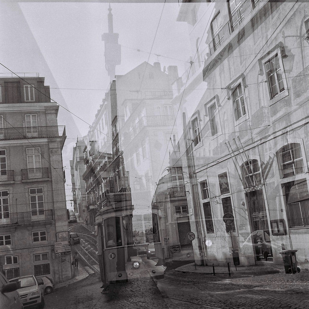 Lisbon in my heart Rolleiflex black and white photo