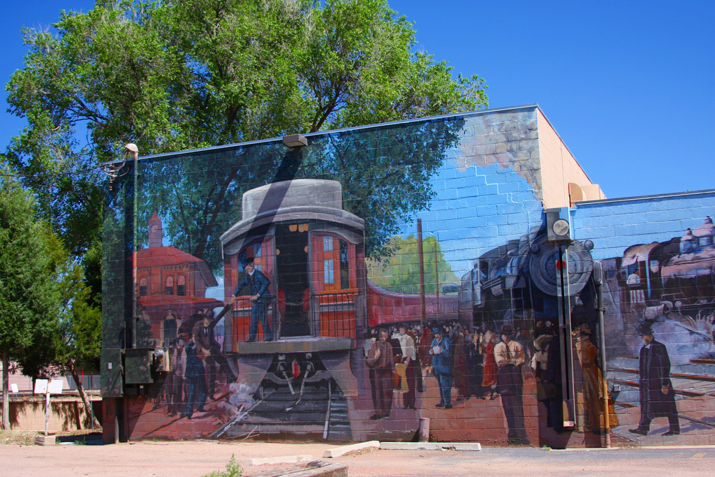Painted Mural on Brick Building Colorado Springs