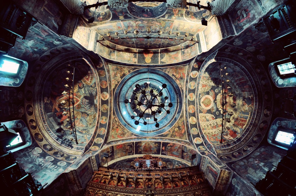 Stavropoleos Monastery ceiling art photo wallpaper